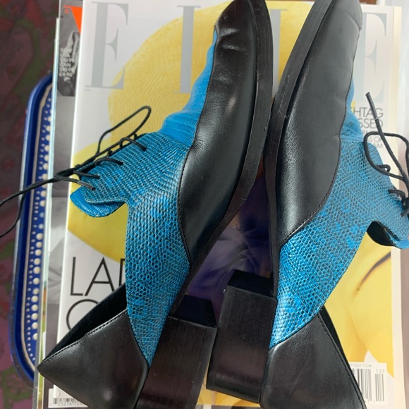 Funky blue and black loafers - Picture 5 of 5